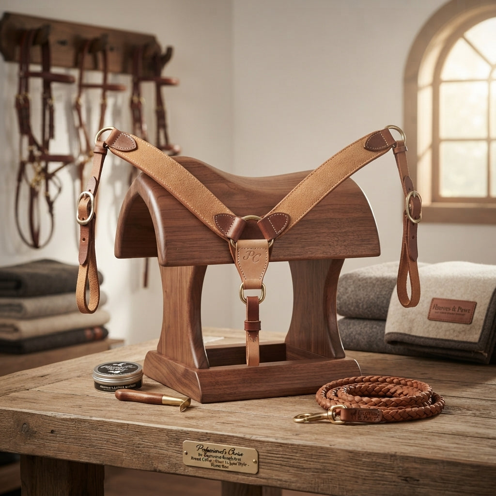 Lifestyle photo of Professional's Choice BC Contoured Rough-Out Breast Collar - Heavy-Duty Steer Tripper Style - Horse Size