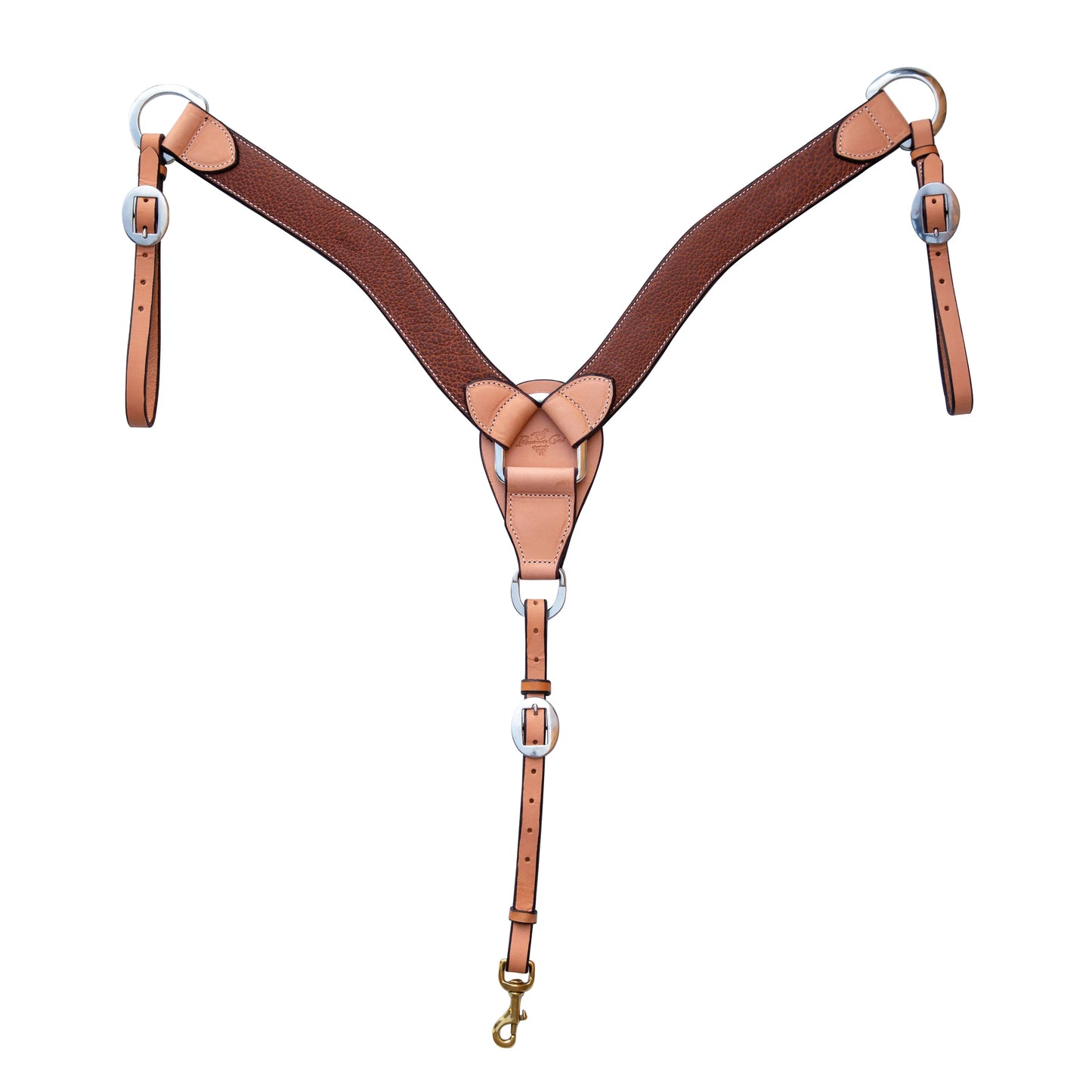 Professional's Choice BC Contoured 2" Bison Leather Breast Collar - 2 Inch Width, Stainless Steel Hardware