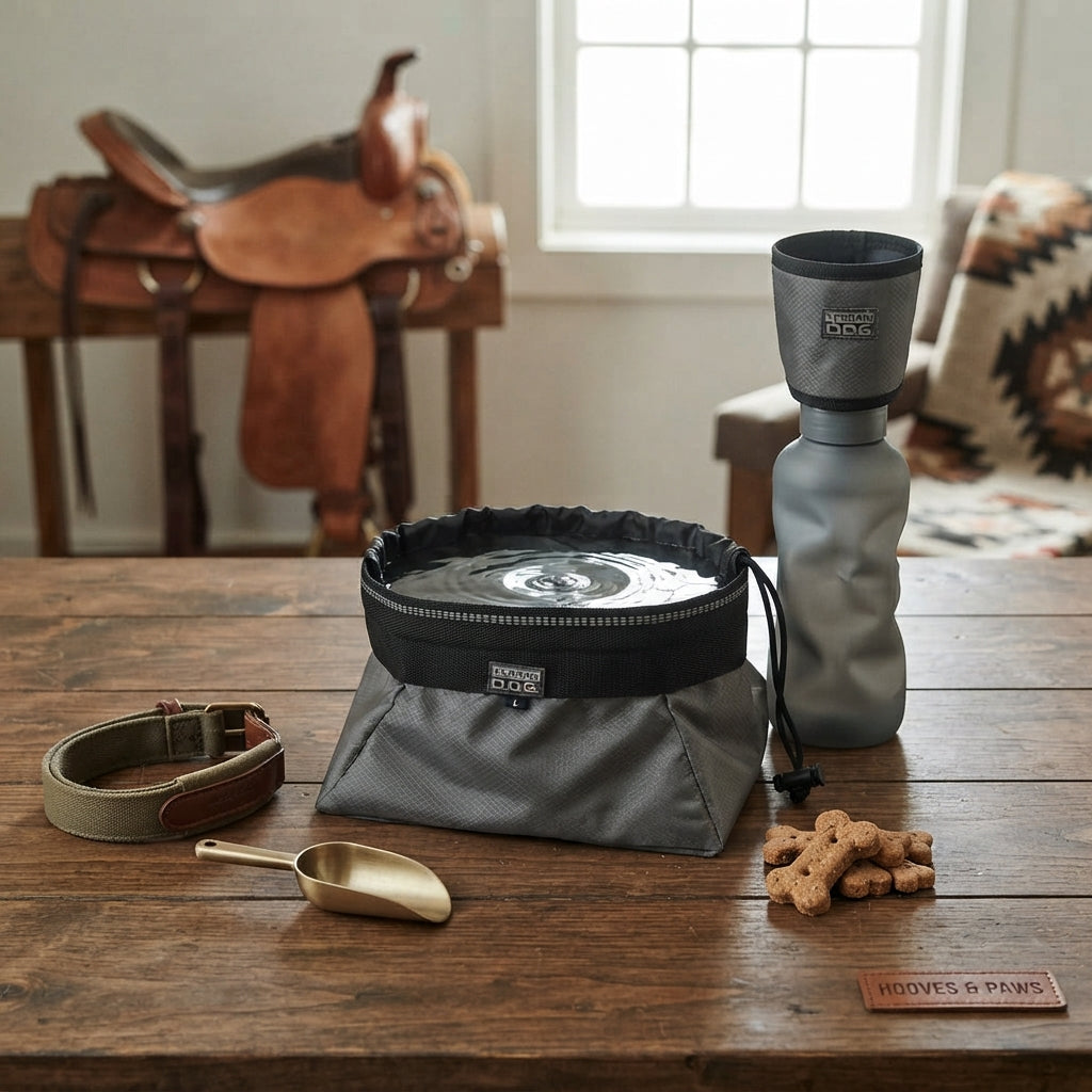 Lifestyle photo of Collapsible Travel Bowl Grey