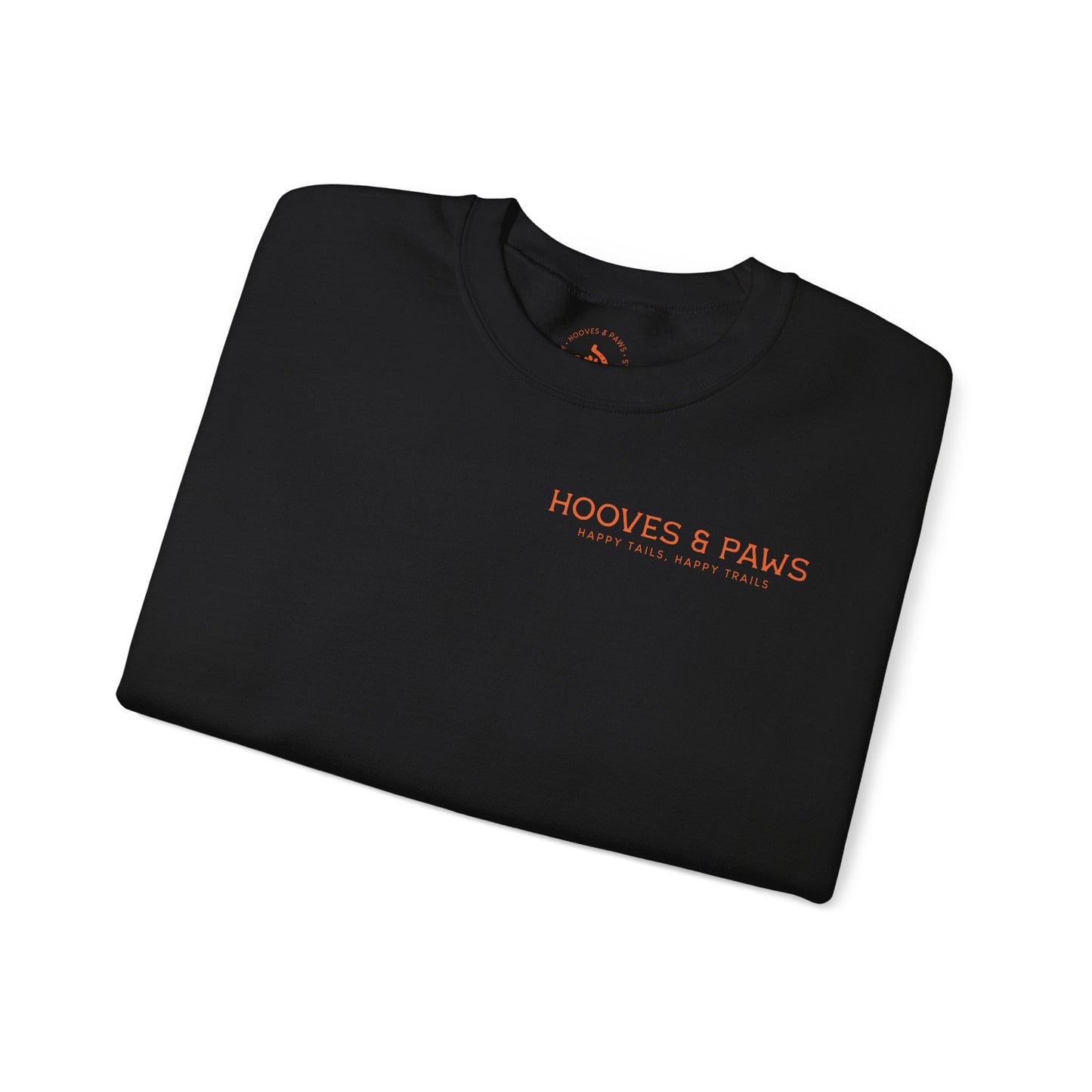 Printify Heavy Hooves & Paws Equestrian Logo Crewneck Sweatshirt - 8.0 oz Medium-Heavy Blend