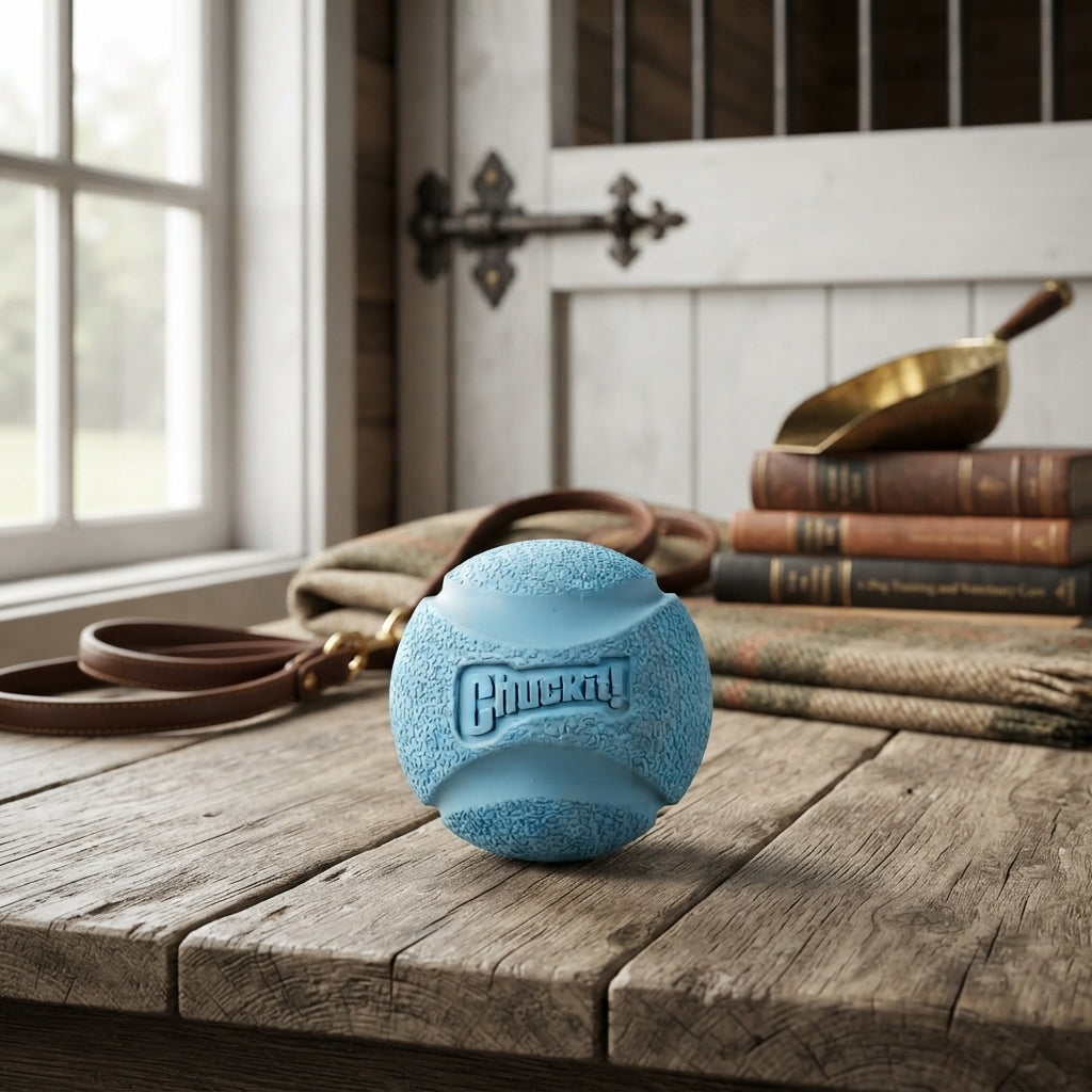 Lifestyle photo of Chuck It Fetch Ball - High-Bounce Durable Rubber Dog Toy, Launcher Compatible - Large Size