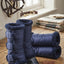 Lifestyle photo of Shires Short Fleece Lined Travel Boots Navy - Synthetic Sheepskin Lining - Set of 4 - Multiple Sizes