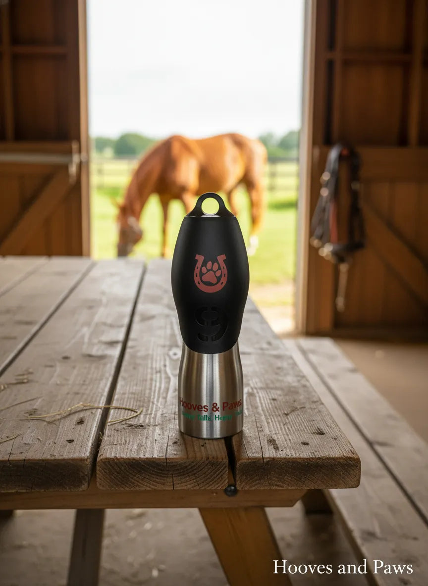 Lovewally Dog Water Bottle - Stainless Steel 2-in-1 Travel Bowl & Leak-Proof Portable Flask