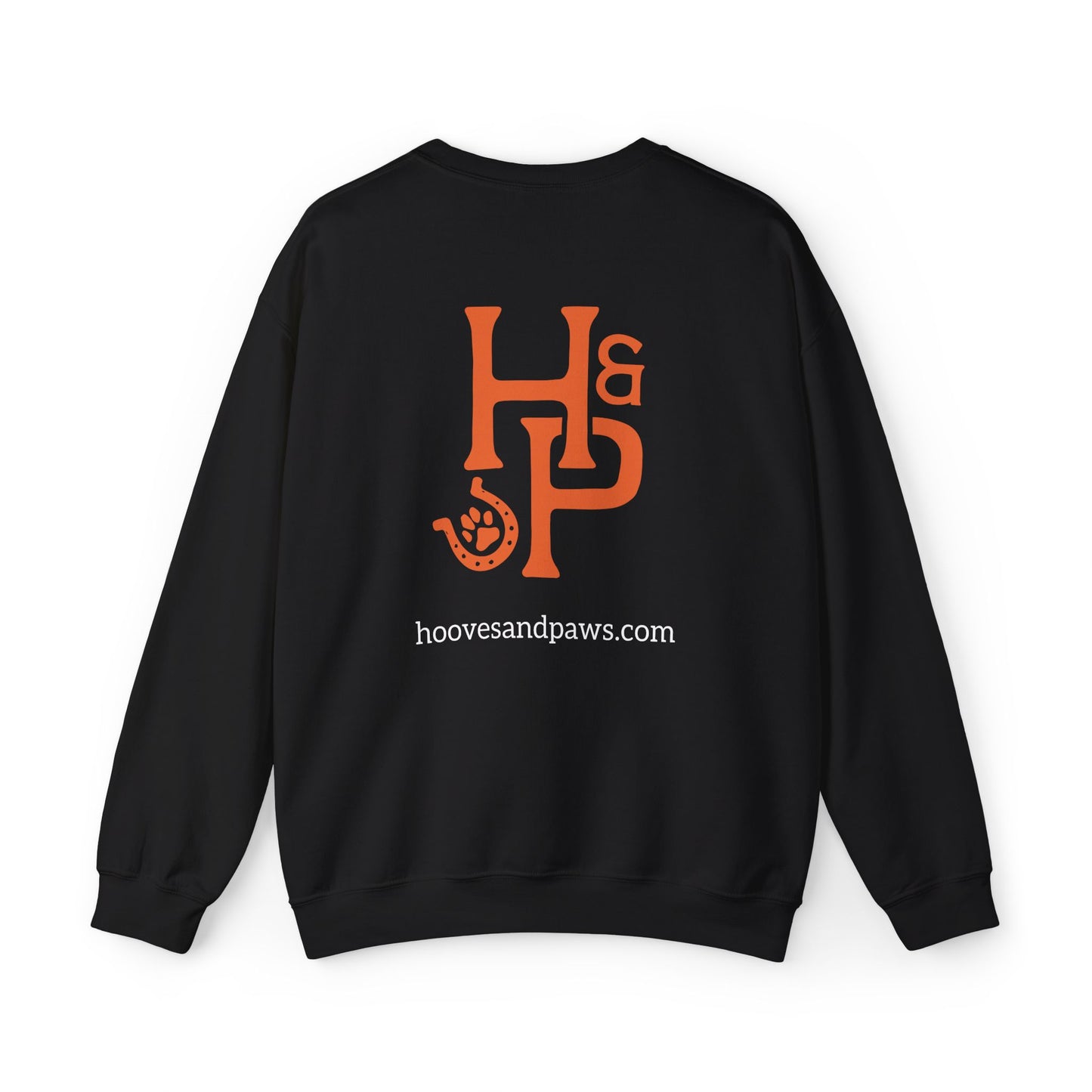 Printify Heavy Hooves & Paws Equestrian Logo Crewneck Sweatshirt - 8.0 oz Medium-Heavy Blend