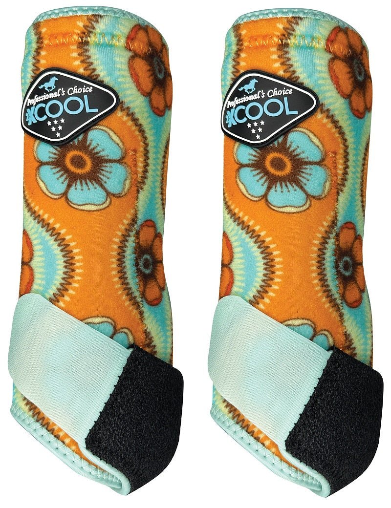 Professional's Choice Sports Medicine 2XCOOL Pattern Horse Equine Boots Front Pair - Hooves and Paws