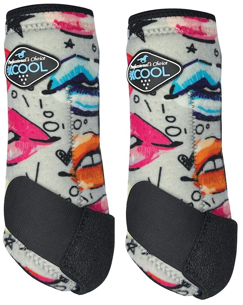 Professional's Choice Sports Medicine 2XCOOL Pattern Horse Equine Boots Front Pair - Hooves and Paws