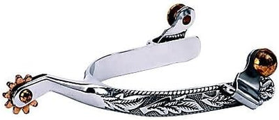 WEAVER Men's Roping Spurs - Engraved Band & 1.75" Shank for Precision