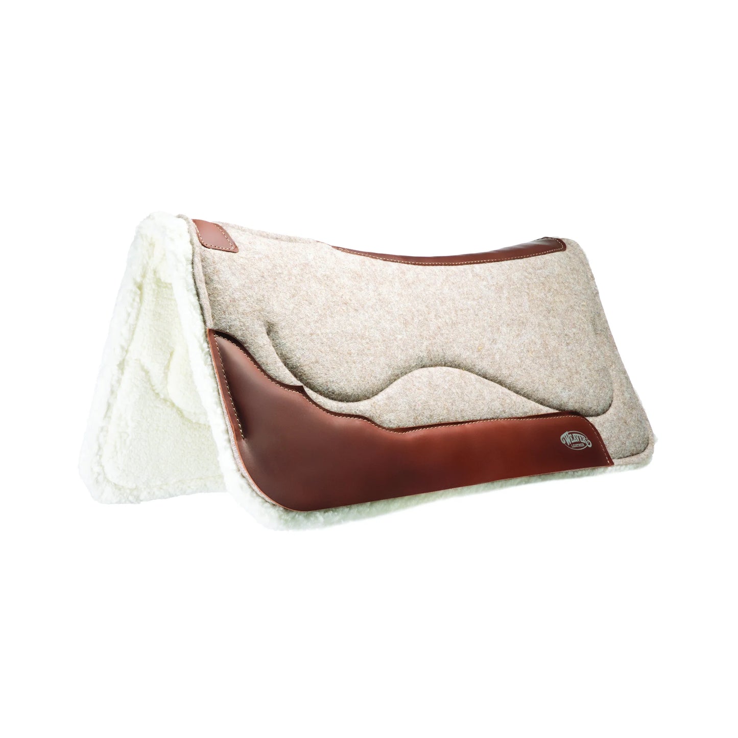 Weaver 31" x 32" Contoured Gel Western Saddle Pad - Shock Absorbing Wool Felt Horse Pad