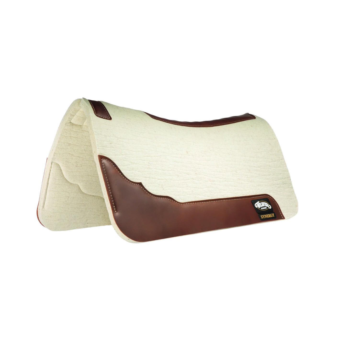 Weaver Synergy Steam Pressed Merino Wool Felt Western Saddle Pad, Contoured - 31" x 32"