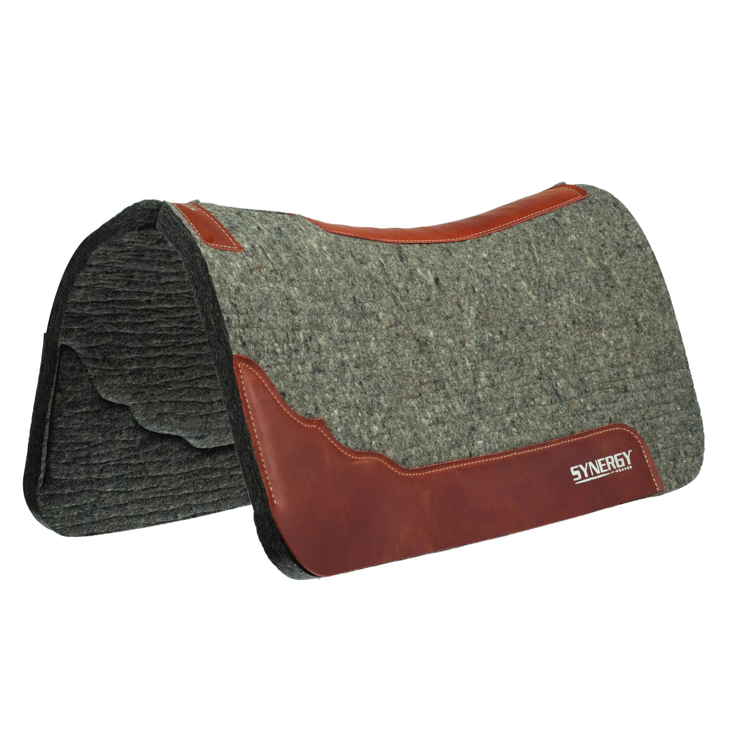 Weaver Synergy Steam Pressed Merino Wool Felt Western Saddle Pad, Contoured - 31" x 32"