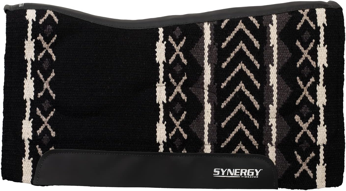 Weaver Leather Synergy Natural Fit Saddle Pad - Wool Blend Felt, EVA Sport Foam, Contoured - Multiple Sizes