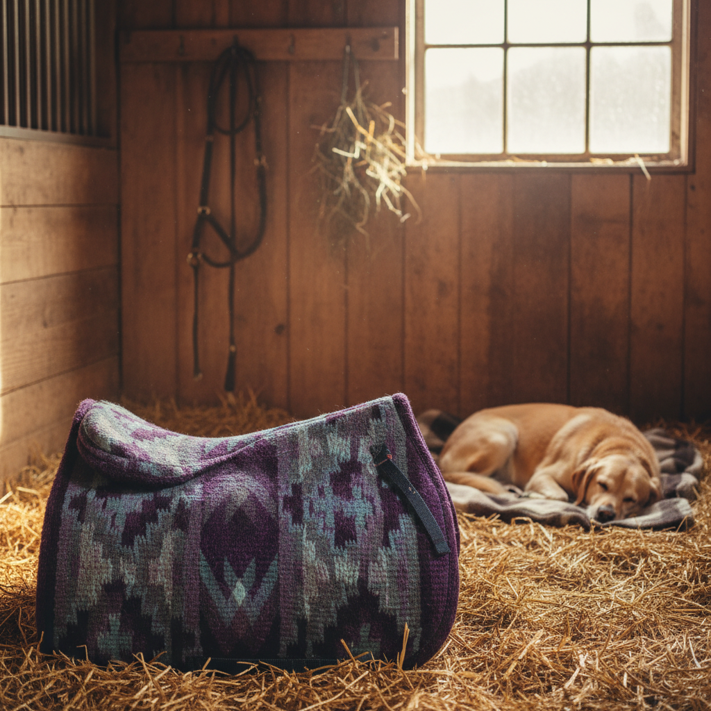 Weaver Synergy New Zealand Wool Blanket Top Western Horse Saddle Pad - 33" x 38"