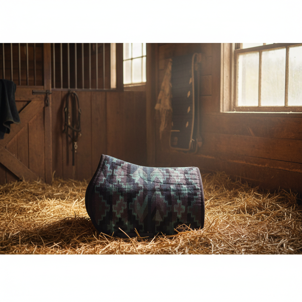 Weaver Synergy New Zealand Wool Blanket Top Western Horse Saddle Pad - 33" x 38"