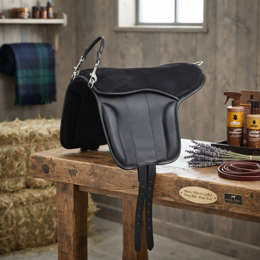 Lifestyle photo of Shires Velociti GARA Pony Pad - High-Performance English Saddle Pad - Pony Size