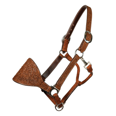 Professional's Choice Chocolate Floral Roughout Bronc Horse Halter