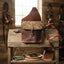 Lifestyle photo of Professional's Choice Sanded Floral Saddle Bag – Tooled Leather