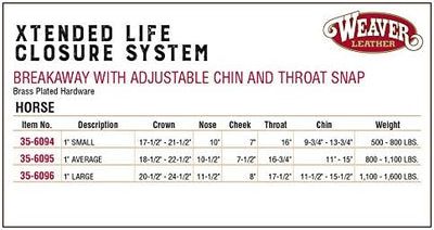 Weaver Leather Xtended Life Closure System Adjustable Breakaway Nylon Horse Halter (Sell out)