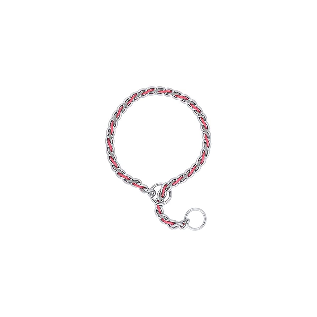 Weaver Leather Laced Chain Slip Collar - Hooves and Paws