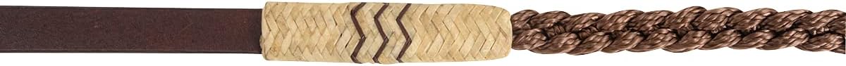 Cashel Braided Rawhide Button Roping Reins - Chocolate Leather Horse Reins