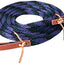Weaver Leather Poly Nylon Roper Reins - 3/8" x 8' - Purple/Hunter Green/Black