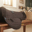 Lifestyle photo of Shires ARMA Acrilan Lined Saddle Pad #4368 - Contoured Box Quilt Synthetic Fleece Horse Pad