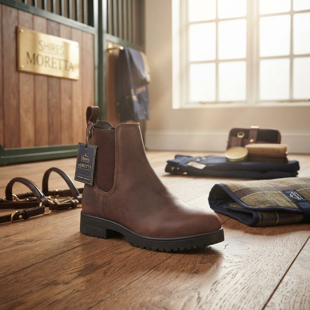 Lifestyle photo of Shires Moretta Forio Dealer Boots - Premium Leather Equestrian Footwear - Multiple Sizes