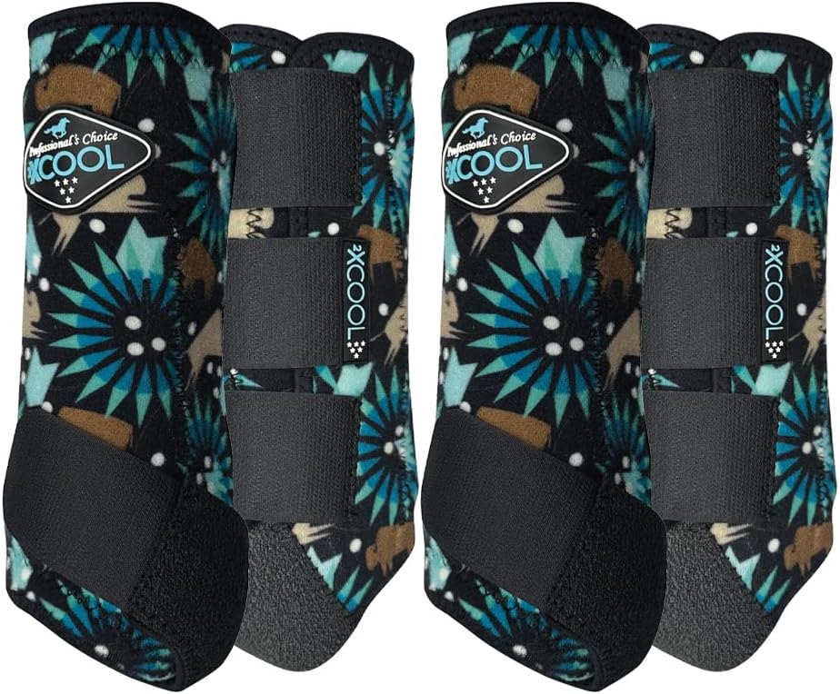 Professional's Choice Sports Medicine 2XCOOL Pattern Horse Equine Boots 4 - Pack - Hooves and Paws