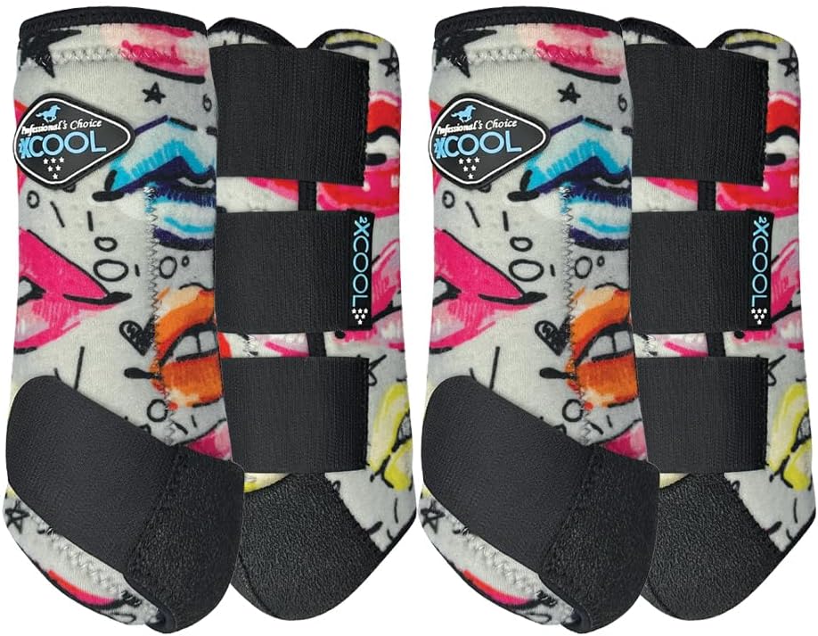 Professional's Choice Sports Medicine 2XCOOL Pattern Horse Equine Boots 4 - Pack - Hooves and Paws
