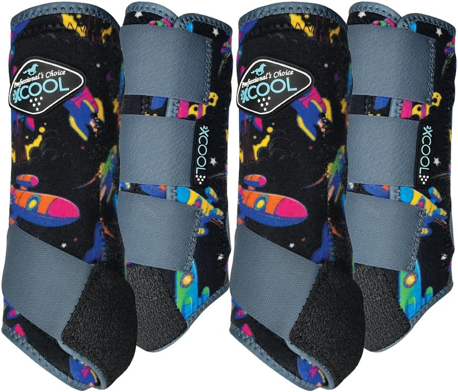 Professional's Choice Sports Medicine 2XCOOL Pattern Horse Equine Boots 4 - Pack - Hooves and Paws