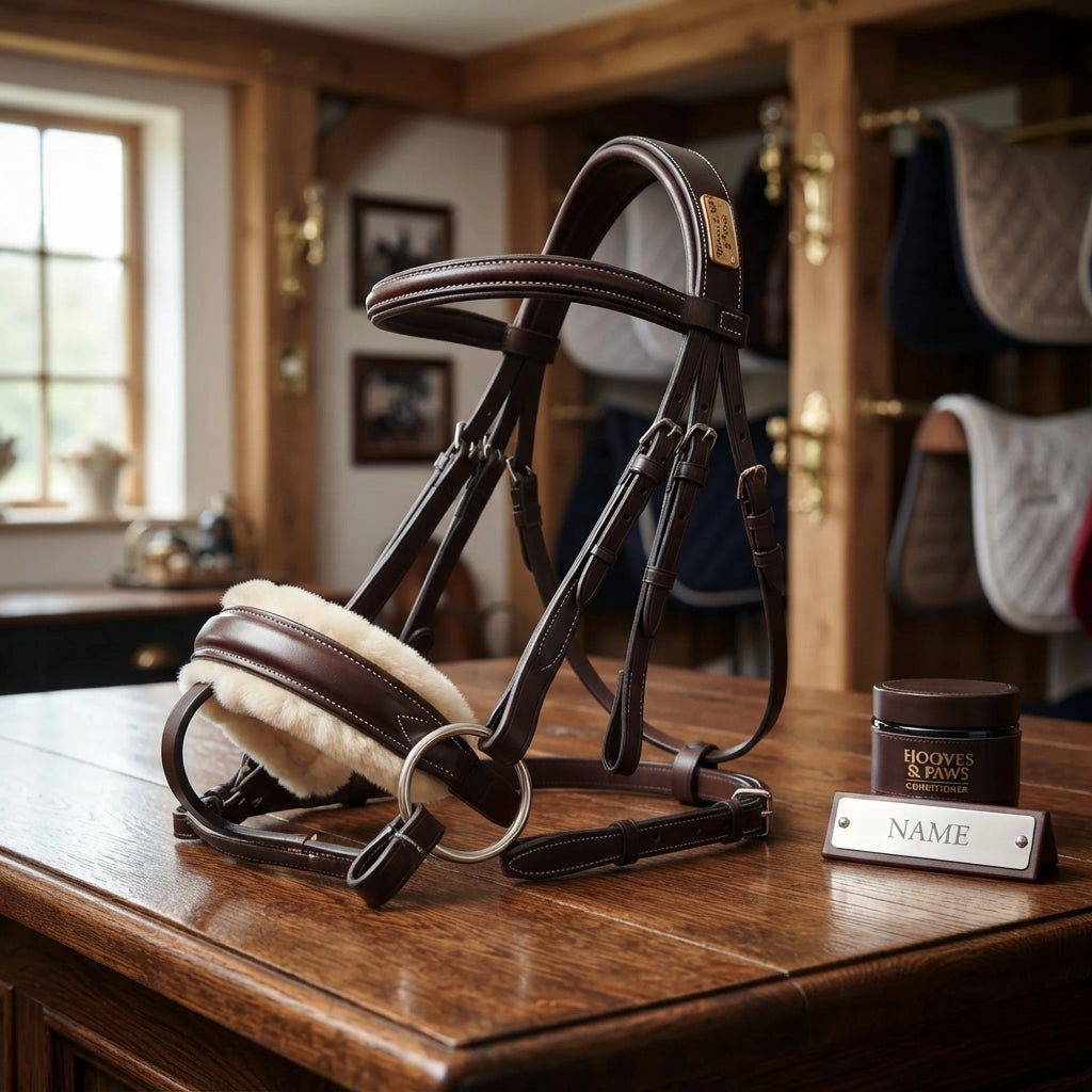 Lifestyle photo of Shires Avignon Woodside Bridle - Premium Leather English Equestrian Horse Bridle