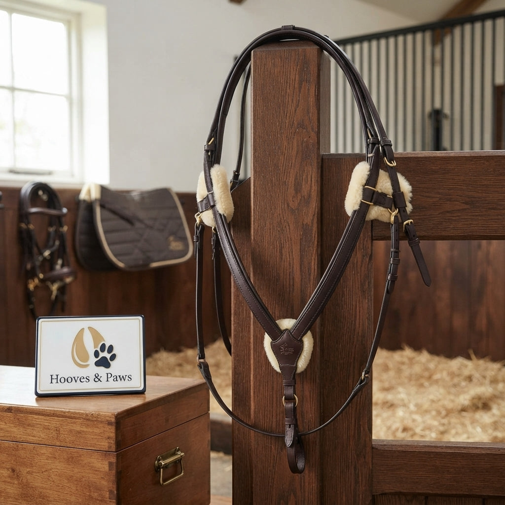 Lifestyle photo of Shires Avignon Five Point Breastplate - Premium Leather Equestrian Horse Tack