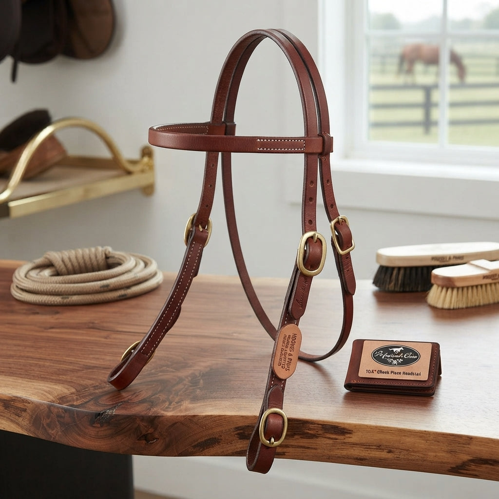 Lifestyle photo of Professional's Choice Double Adjusted Buckle Headstall - 10.5" Cheek Piece