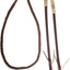 Cashel Braided Rawhide Button Roping Reins - Chocolate Leather Horse Reins