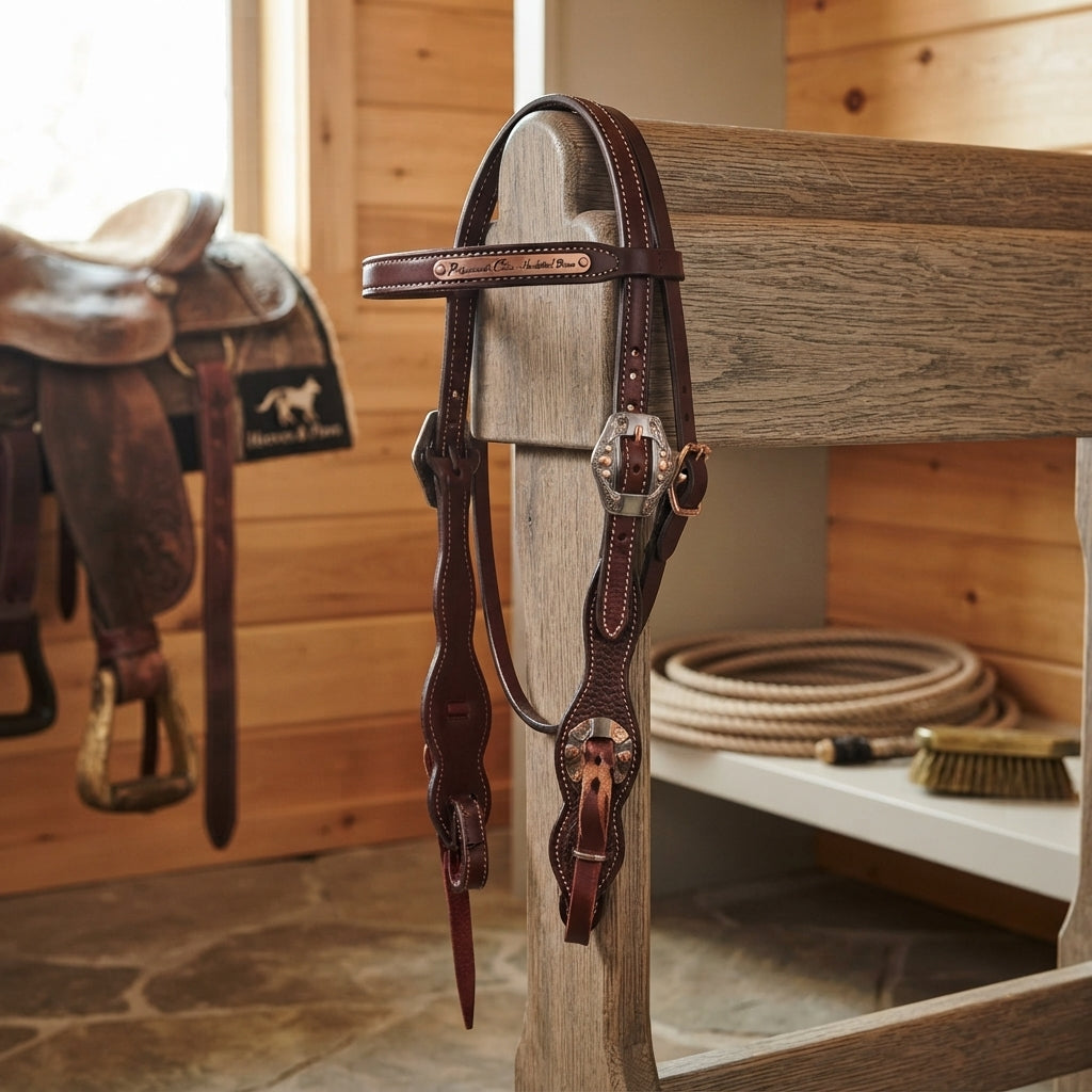Lifestyle photo of Professional's Choice Hardsteel Bison One-Ear Headstall