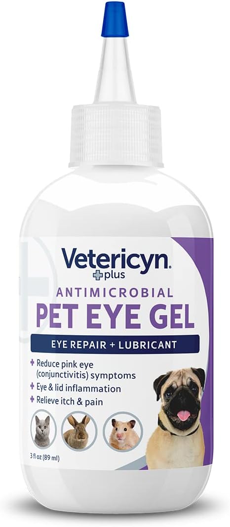 Vetericyn Plus Pet Eye Gel for Dogs & Cats, Lubricating Dog Eye Gel, 3 oz