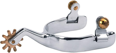 Weaver Leather Women's Cutting Spurs - 2" Shank, Plain Band, 10pt Rowel