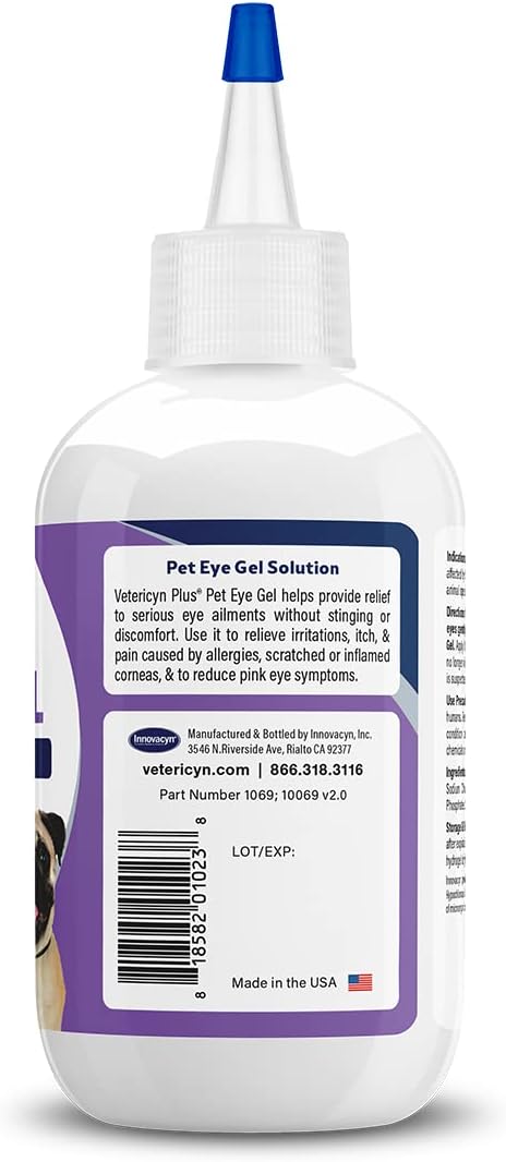 Vetericyn Plus Pet Eye Gel for Dogs & Cats, Lubricating Dog Eye Gel, 3 oz