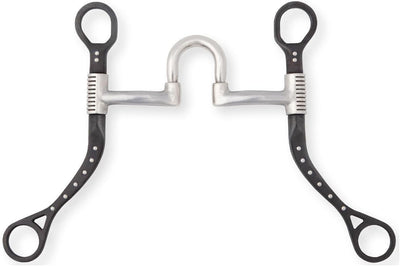 Myler Black MBB Flat Shank Correction Bit - High Port, Sweet Iron 5"