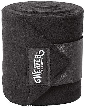 Weaver Polo Leg Wraps - 4 Pack - Black - Premium Horse Leg Support