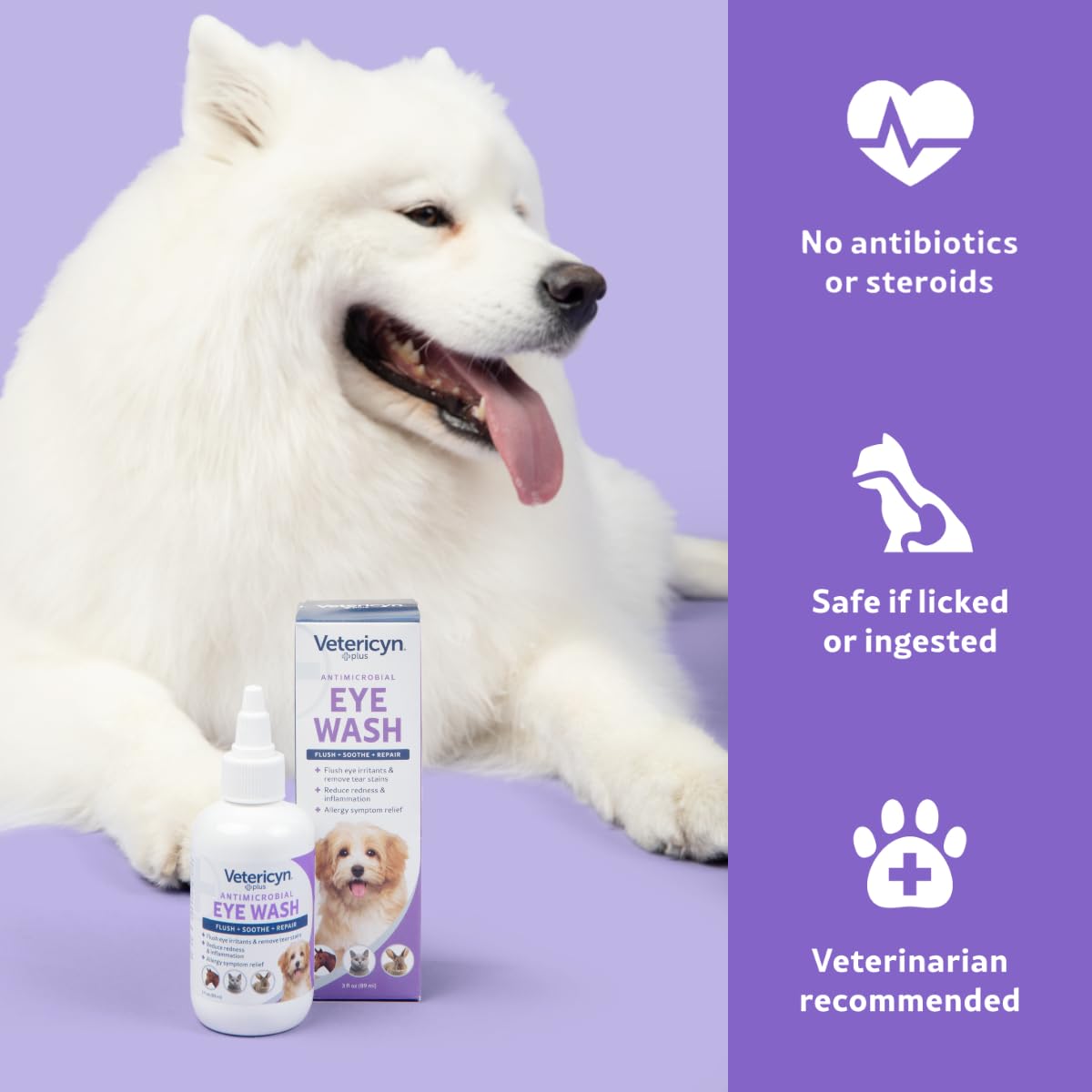 Vetricyn Plus Eye Care Kit | Daily Flush & Tear Stain Remover