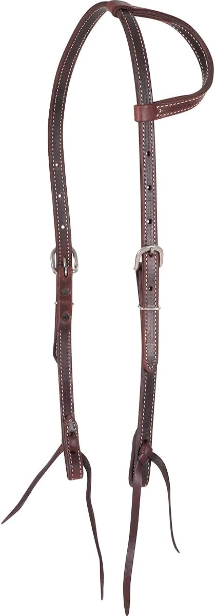 Martin Saddlery Latigo Leather Slip Ear Headstall - Doubled & Stitched