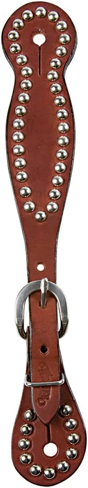 Weaver Leather Women's Chestnut Spur Straps with Nickel Spots