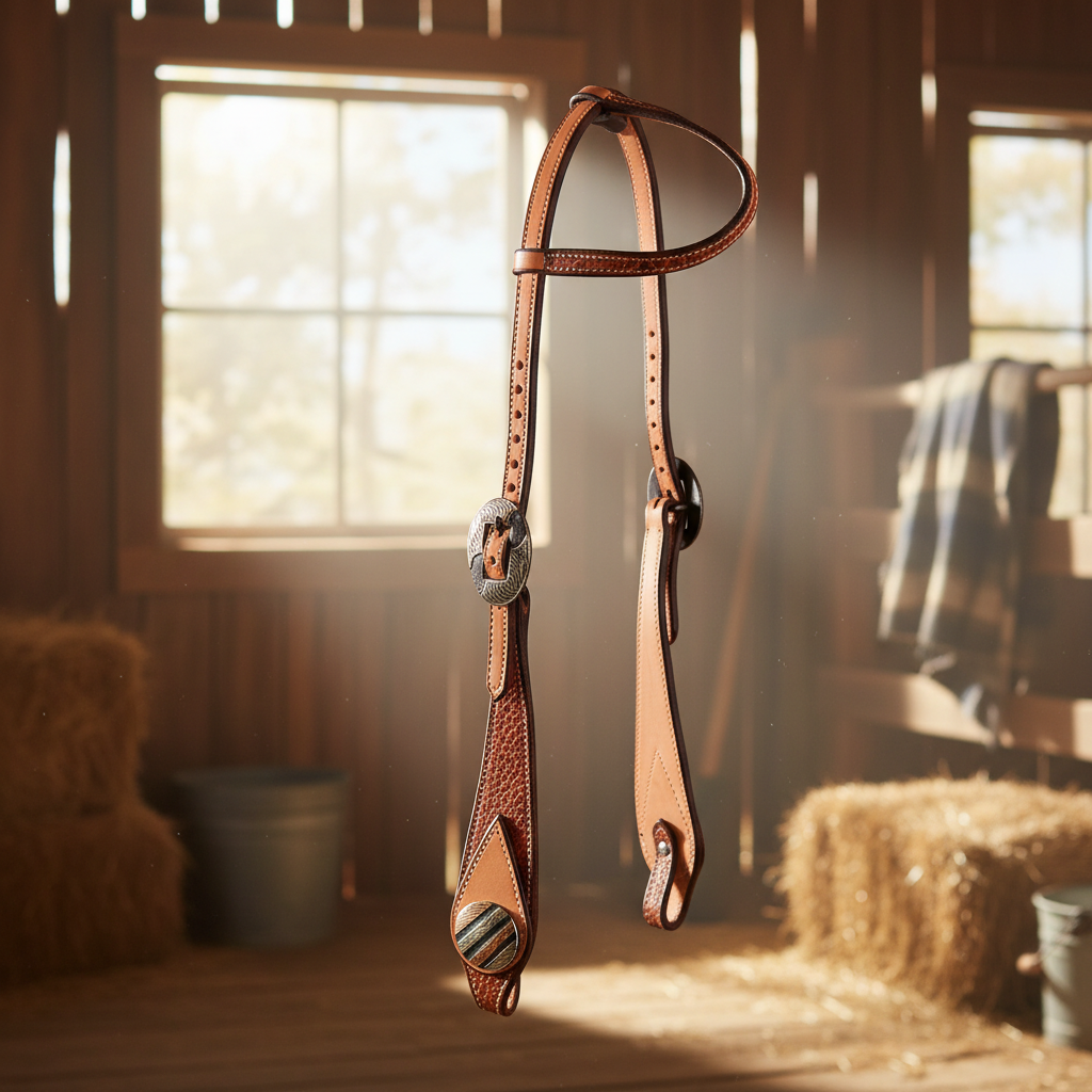 Professional's Choice Bison Leather One-Ear Headstall
