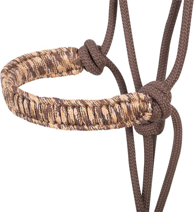 Cashel Paracord Rope Nose Halter - Brown Camo, Weather-Resistant with 8' Lead