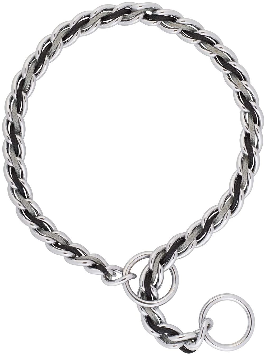 Weaver Leather Laced Chain Slip Collar - Hooves and Paws
