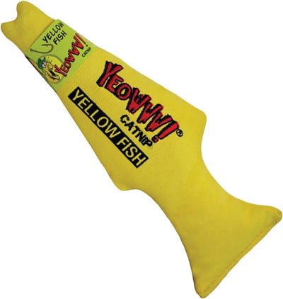 Yeowww! Yellow Fish Catnip Toy - Organic Catnip Filled