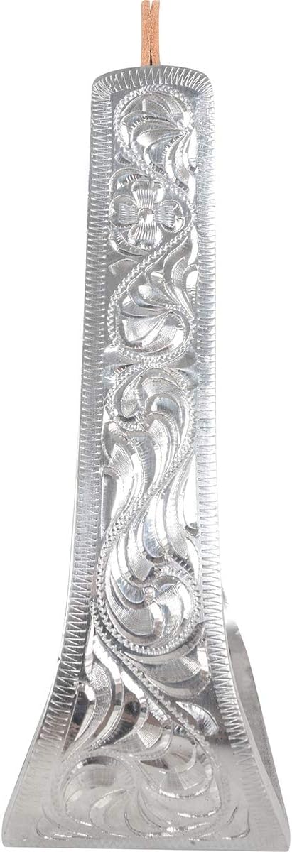 Cashel Engraved Slanted Stirrups - 2.5" Aluminum Offset Design for Knee Comfort