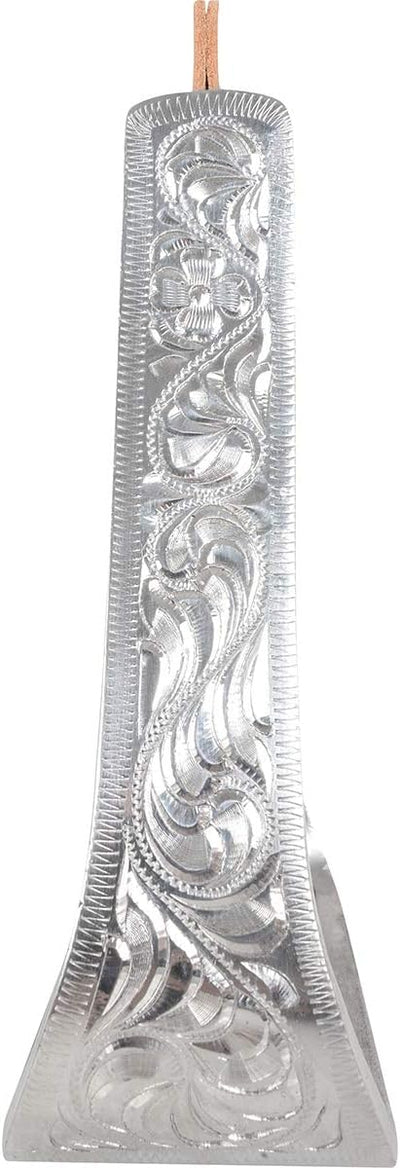 Cashel Engraved Slanted Stirrups - 2.5" Aluminum Offset Design for Knee Comfort