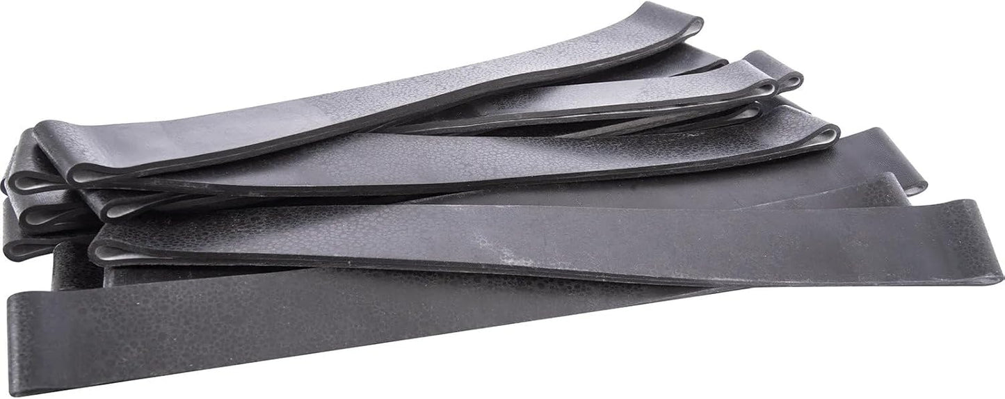 Classic Equine Roper Dally Wraps - 1-1/8 Inch Wide Cushion Grip Rubber, Black, 12 Pack