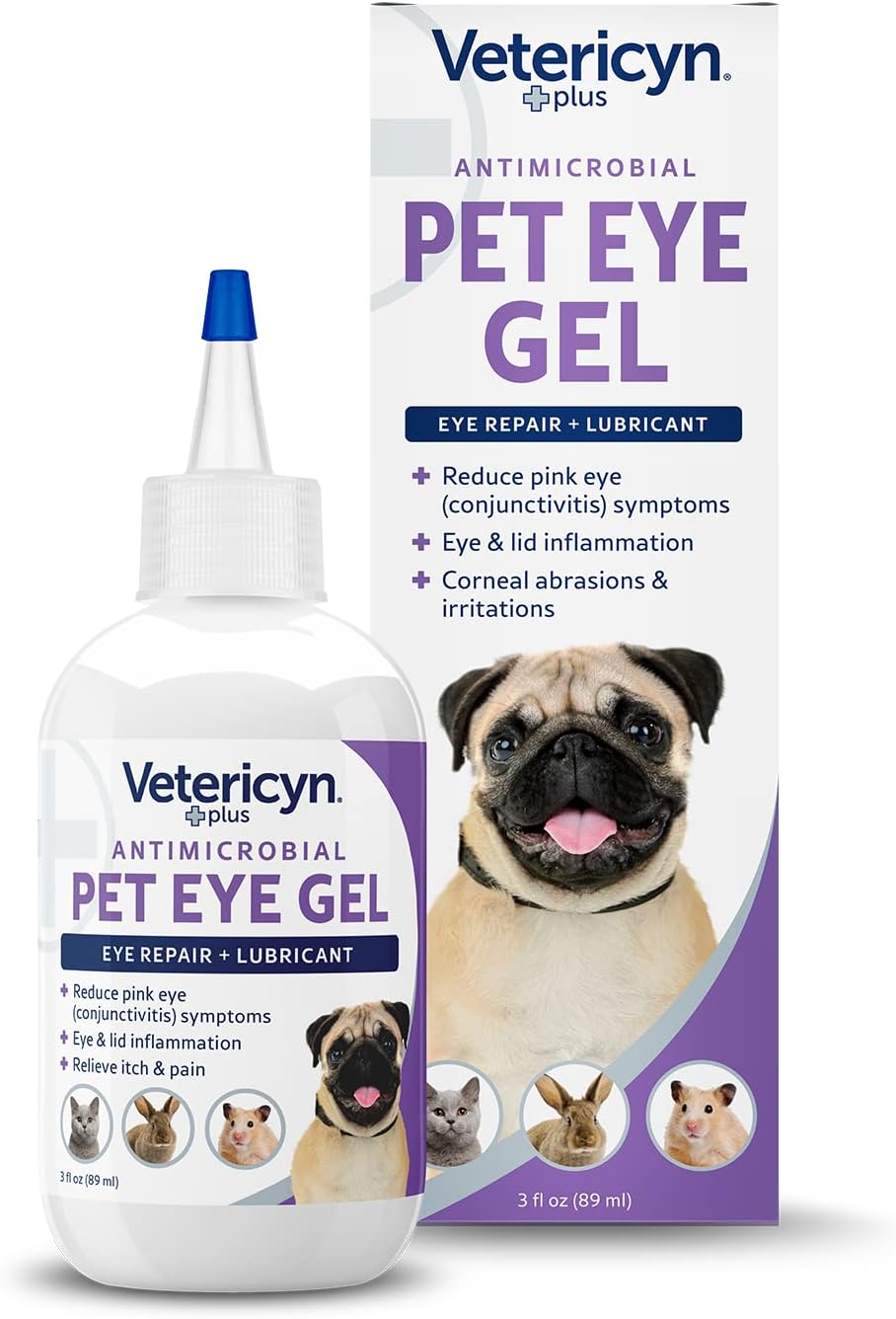 Vetericyn Plus Pet Eye Gel for Dogs & Cats, Lubricating Dog Eye Gel, 3 oz